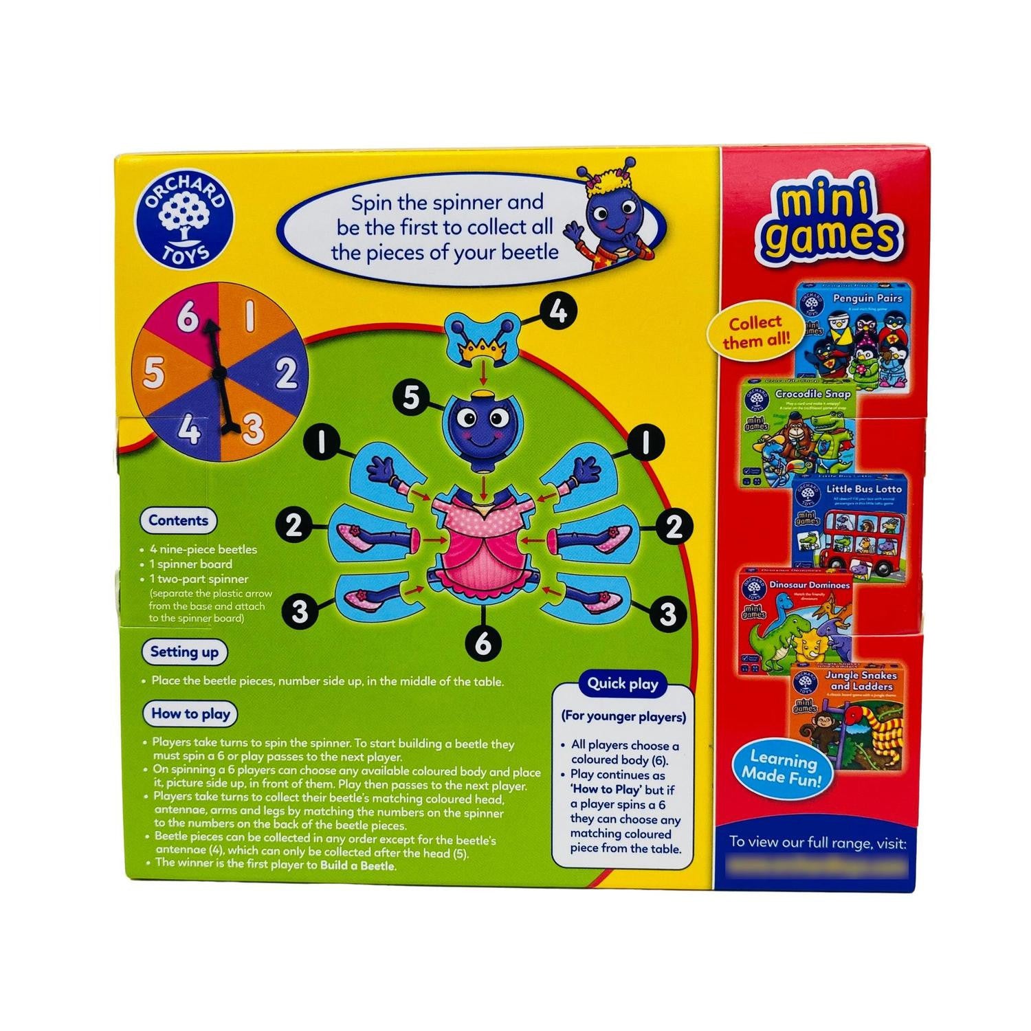 Build a Beetle Mini Game