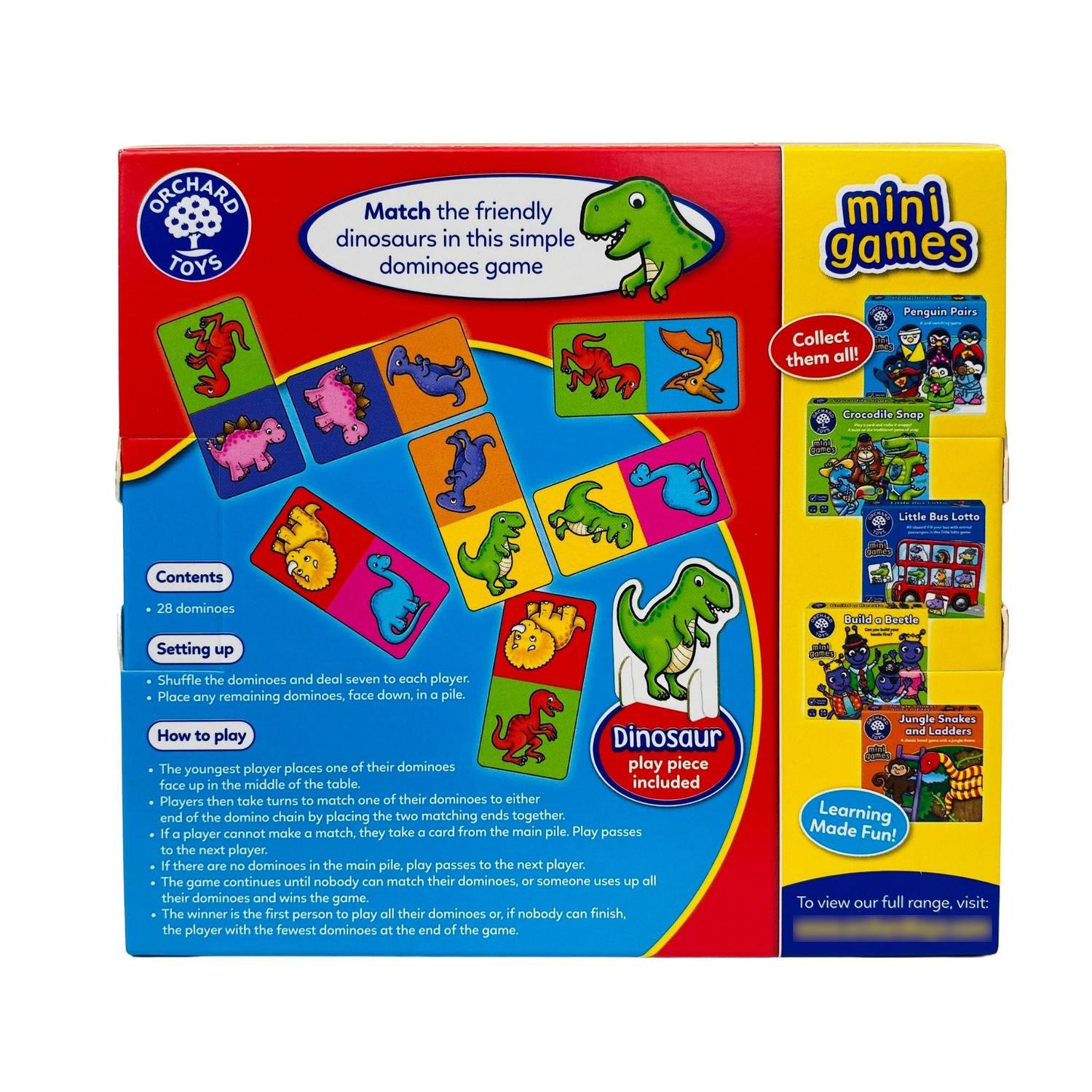 Dinosaur Dominoes Mini Game