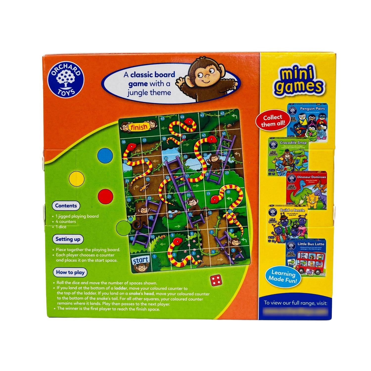 Jungle Snakes and Ladders Mini Game
