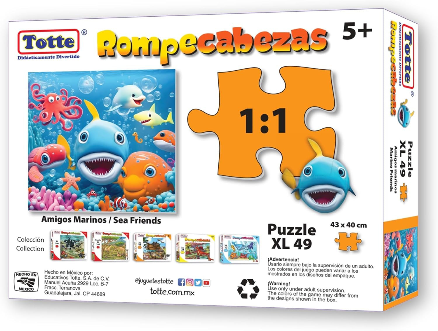Rompecabezas Amigos Marinos XL 49