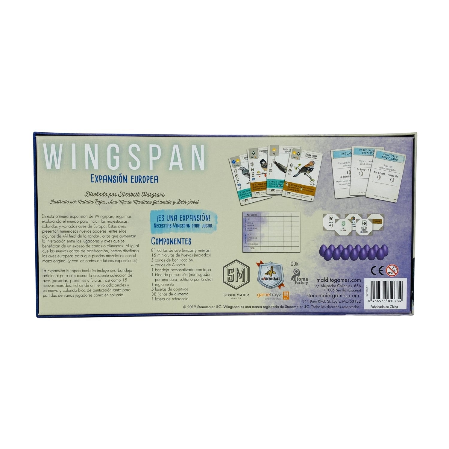 Wingspan Europa en español